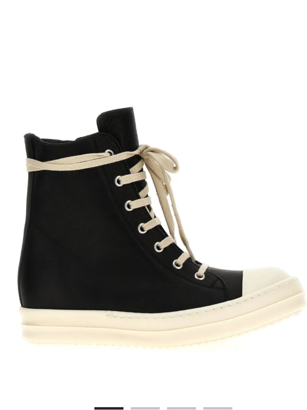 Rick Owens Round Toe High-Top Sneakers Size 43